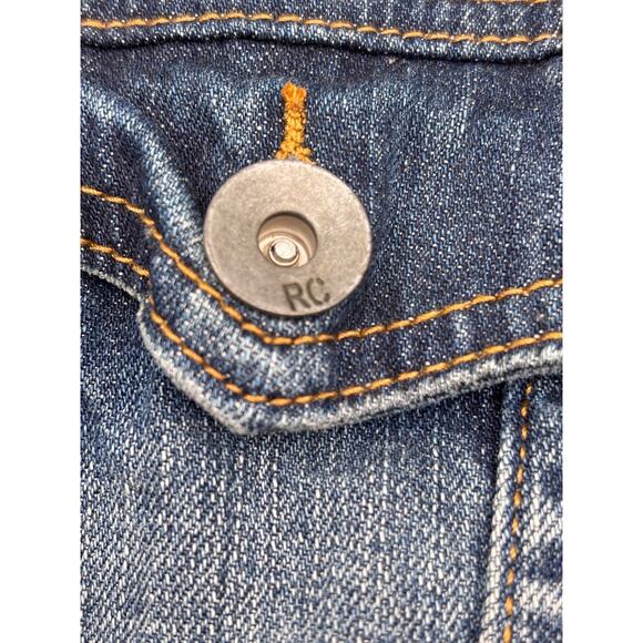 Red Camel Men's Distressed Denim Trucker Jacket - Size M - Faded Jean Jacket - Picture 5 of 11